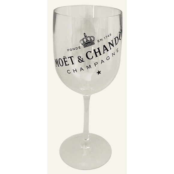 Moet & Chandon Champagne Clear Acrylic Party Goblets SET OF SIX (6)-USA SHIPPER - Picture 6 of 6